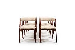 Eight Teak Dining Chairs by Th. Harlev for Farstrup Møbler 1960s