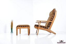 GE-290 / Lounge Chair & Footstool  by Hans J.Wegner