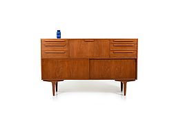 Mid Century Danish Teak Highboard with Bar