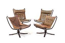 Set of Four Falcon Lounge Chairs by Sigurd Ressell