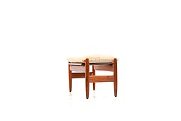 Danish Teak Wooden Footstool by Hans Olsen 1950s