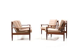 Mid Century Danish Teak Seating Group 3-1-1
