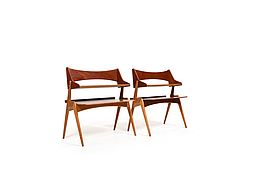 Pair of 1950s Danish Teak and Oak Nightstands
