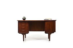 Mid Century Danish organic shaped Teak Desk