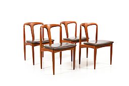 Set of Four Dinning Chairs, Model Juliane, by Johannes Andersen