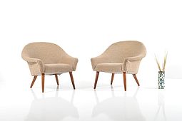 Pair of early danish Cocktail Chairs