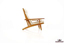 GE-375 Lounge Chair in Teak by Hans Wegner
