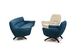 "Geisha" Banana Sofa and Lounge Chairs by Leif Hansen c.1960