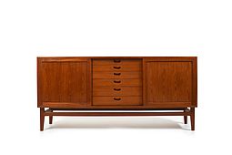 Fine and rare Teak Sideboard by Thorald Madsen København 1950