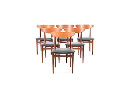 Set of six Danish Teak Dinner Chairs