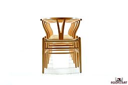 Set of six Hans Wegner Wishbone Chairs