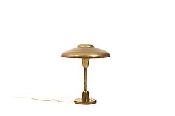 1950s Danish Brass Table Lamp by Lyfa (attr.)