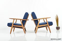 Early Pair of Cigar Chairs by Hans J. Wegner
