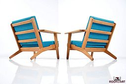 GE-290 / Pair of Easychair in Oak by Hans J.Wegner