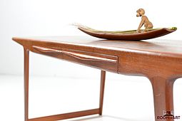 Danish organic shaped Sofa Table in Teak