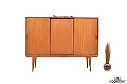 Mid Century Teak Highboard by Gunni Omann