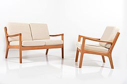 Two seater Sofa and Easychair by Ole Wanscher