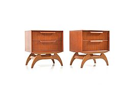 Pair of Rare Danish Chest of Drawers in Teak and Oak, 1950s