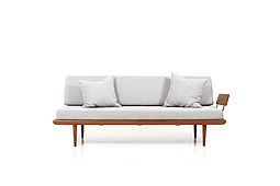 Teak Daybed/Sofa 'Minerva' by Peter Hvidt & Orla Mølgaard Nielsen. New Upholstered!