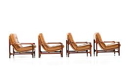 Set of four Mid Century Danish Teak Easychairs