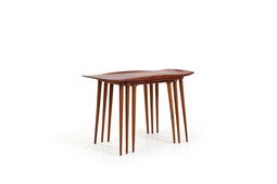 Jens H. Quistgaard Set of Nesting Tables in Teak & Oak 1960s