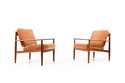 Set of Two Easychairs, Model 118 by Grete Jalk