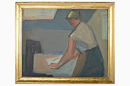 Ernst TRIER (1920) Oilpainting 'Woman'