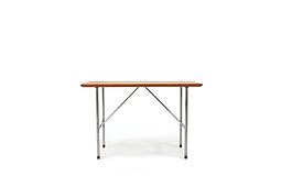 Mid Century Danish Side Table in Teak and Metal
