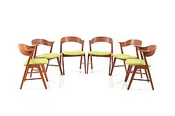 Kai Kristiansen Teak Dining Chairs for Korup Stolefabrik
