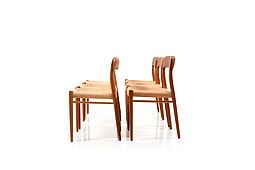 Set of 6 Dining Chairs by Niels O. Moller, Model 75