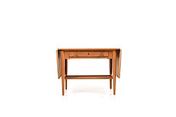 Mid Century Danish Sewing / Side Table in Teak and Oak