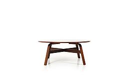 Mid Century Round Danish Sofa Table