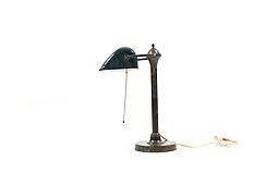 Art Deco Enemal Desk Lamp, 1920s