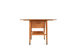 Mid Century Danish Sewing Table in Teak and Oak