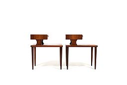 Pair of 1950s Danish Teak Bunk Bedside Tables