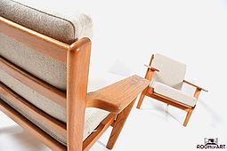 GE-290 / Pair of Easychairs in Teak by Hans J.Wegner