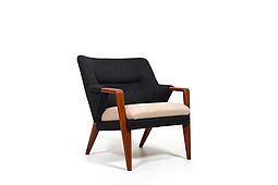 New Upholstered Danish Teak Easychair 1960s
