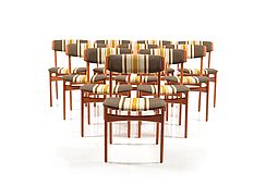 Rare Set of 10 Dinner Chairs by Thorsø Stolefabrik