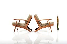 GE-290 / Pair of Easychair in Teak by Hans J. Wegner