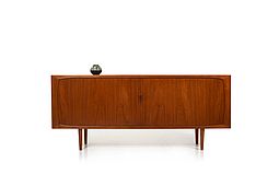 Fine Danish 1950s Jalousie-Door Sideboard in Teak