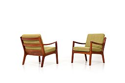 Pair of Senator Teak Easychairs by Ole Wanscher