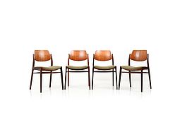 Set of 4 Mid Century Dining Chairs in Teak