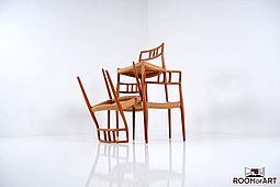 Four Dining Chairs, Model 79 by N.O.Moller