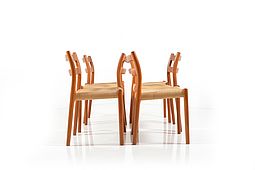 Six Dining Chairs, Model 84 by Niels O. Møller