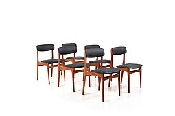Set of 6 Mid Century Danish Teak Dining Chairs