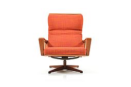Arne Wahl Iversen Swivel Lounge Chair by Komfort Denmark, 1960s