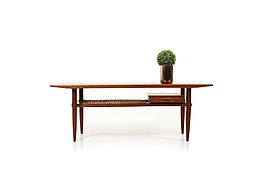 Beautiful Mid Century Danish Rectangular Sofa Table in Teak