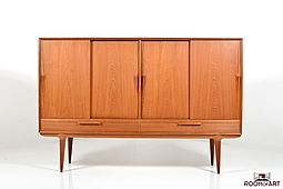 Mid Century Teak Highboard by Gunni Omann