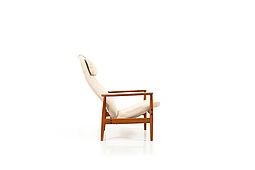 Mid Century Danish Reclining Lounge Chair in Teak