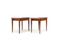 Fine Danish Pair of Mid Century Teak Nightstands